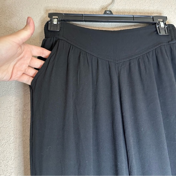 Aerie Women’s XS Elastic Waist Front Pleated Jogger Pants Black Athleisure - Picture 2 of 13